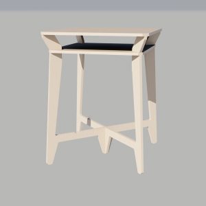 Детализированный макет столика для лазерной резки