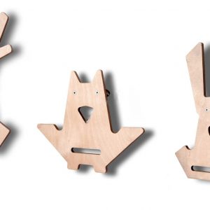 Макет вешалки для одежды с лазерной резкой