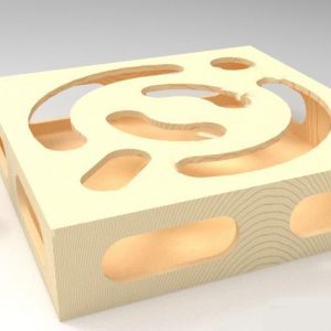 Макет коробки для игрушки для кота с оригинальным дизайном для лазерной резки