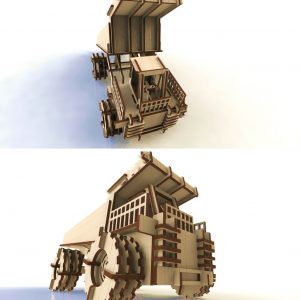 Макет лазерной резки грузовика для сборных 3D пазлов и моделей