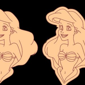 Макет для лазерной резки с изображением Ариэль