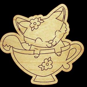 Красивая модель лисички для лазерной резки