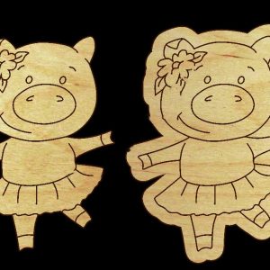 Макет свинки для лазерной резки