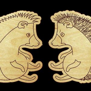 Макет лазерной резки для магнитного аксессуара в форме ёжика