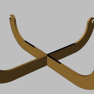 Макет лазерной резки котогамака с конструкцией для удобства домашних животных