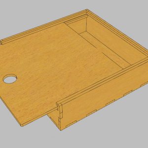 Макет коробочки-пенала для лазерной резки с элегантным дизайном и функциональной конструкцией