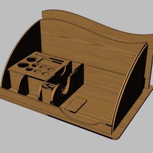 Макет офисного органайзера для лазерной резки — подробности и конструкция