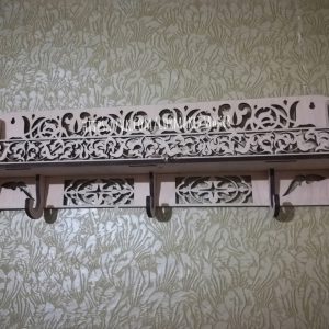 Макет вешалки с полочкой для лазерной резки