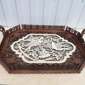 Элегантный поднос с изысканным дизайном птиц