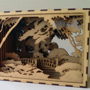 Ночник в виде садового элемента с лазерной резкой