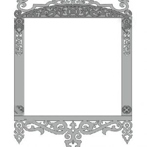 Макет лазерной резки наличника с декоративным узором