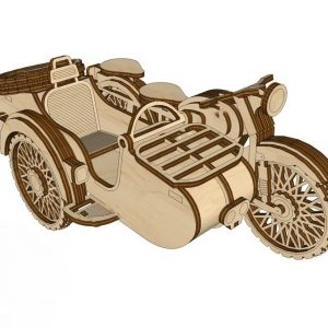 Модель мотоцикла "Урал" в виде 3D пазла