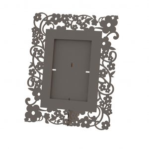 Макет лазерной резки фоторамки с цветочными узорами для декора