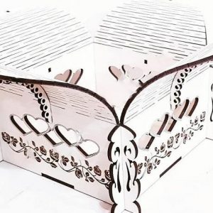 Макет стильной бокс-шкатулки с лазерной резкой