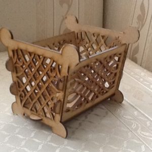 Макет корзинки для хранения бумаг для лазерной резки