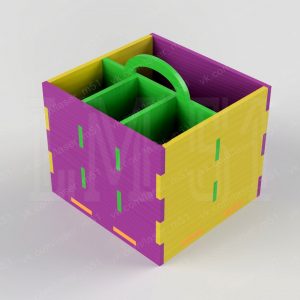 Макет карандашницы для лазерной резки с дизайном для художников всех возрастов