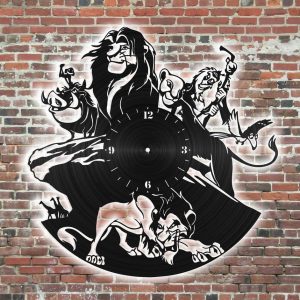 Креативные настенные часы 'Король Лев' с лазерной резкой