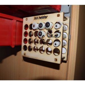 Макет органайзера для хранения батареек AA