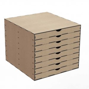 Макет лазерной резки органайзера A4 на 8 ячеек