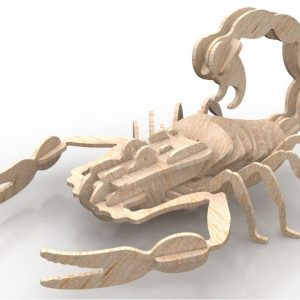 Макет лазерной резки для 3D пазлов с коллекцией моделей насекомых