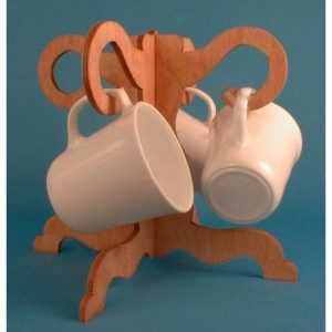 Макет держателя стаканов для лазерной резки - элегантный и функциональный дизайн