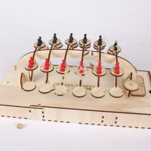 Макет лазерной резки для детской игры "Сороконожка" с элементами для активного обучения и развлечений.