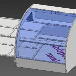 Макет для лазерной резки двухэтажной полки для мучных изделий