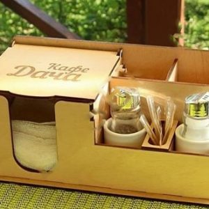 Макет настольной салфетницы для кафе