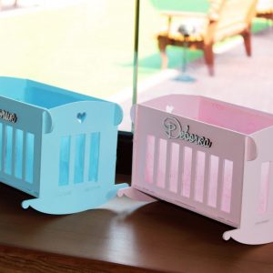 Макет кроватки для лазерной резки с детализированным дизайном