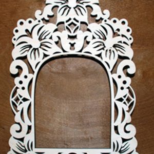 Макет рамки для фото с дизайном для лазерной резки