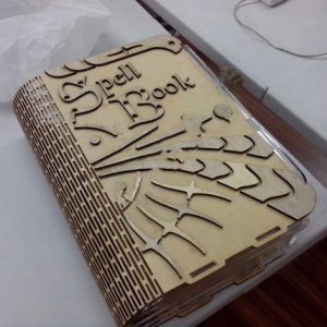 Макет коробки-бокса в виде книги для лазерной резки