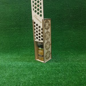 Макет лазерной резки коробки для меда с декоративным дизайном и удобной крышкой