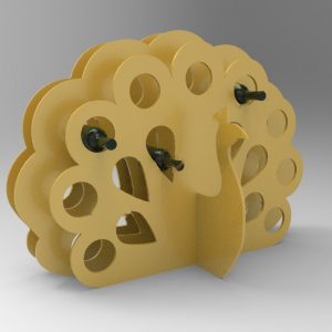 Мини-бар с уникальным дизайном в форме павлина