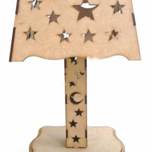 Макет для лазерной резки настольной лампы с дизайном луны