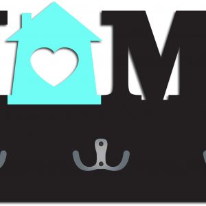 Макет ключницы с надписью HOME
