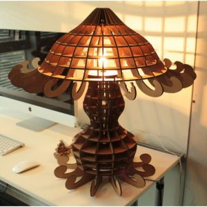 Макет для лазерной резки настольной лампы с абажуром