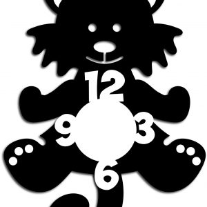 Очаровательные настенные часы в форме котёнка