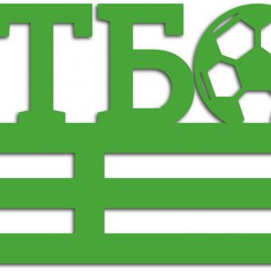 Макет лазерной резки для медальницы с футбольной тематикой и игровыми элементами