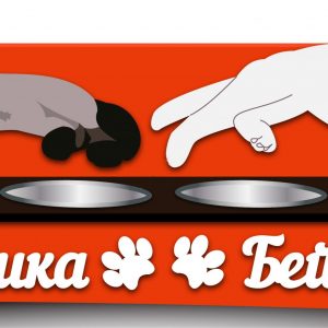 Креативный макет подставки для двух котят