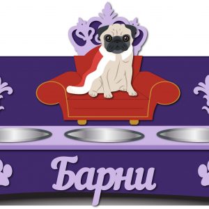 Макет лазерной резки подставки для собачек с оригинальным дизайном