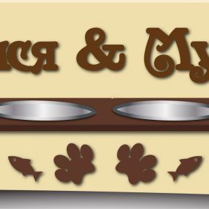 Подставка для лазерной резки с декоративными рыбками для украшения интерьера