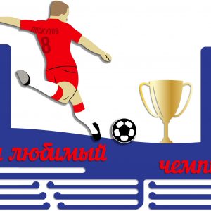 Медальница с надписью 'Наш любимый чемпион'