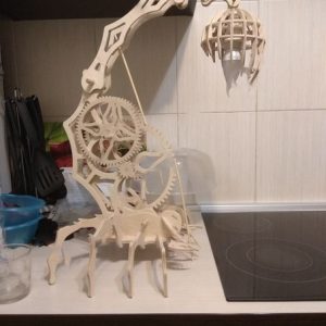 Макет для лазерной резки лампы в форме скорпиона