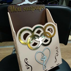 Макет лазерной резки коробки для грамот с элегантным дизайном и отделениями для документов