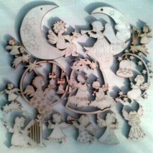 Декоративные фигурки ангелов для лазерной резки