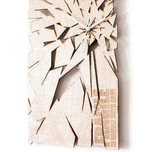 Декоративные часы с эффектом разрушения для лазерной резки