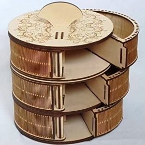 Макет для лазерной резки круглого органайзера