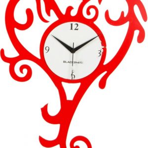 Макет красных часов для лазерной резки с современным дизайном.