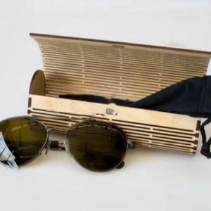 Макет футляра для очков с изящным дизайном для лазерной резки