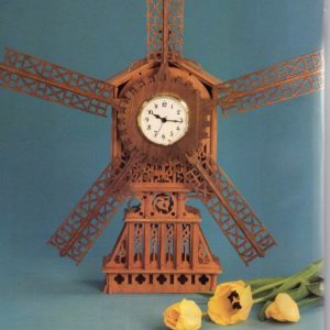 Элегантные часы в форме ветряной мельницы с детализированным дизайном